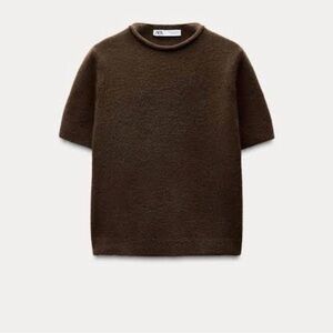 Zara Chocolate Knit Top